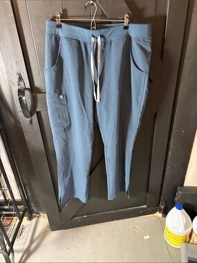 Figs Women's Slate Blue Drawstring Utility Joggers